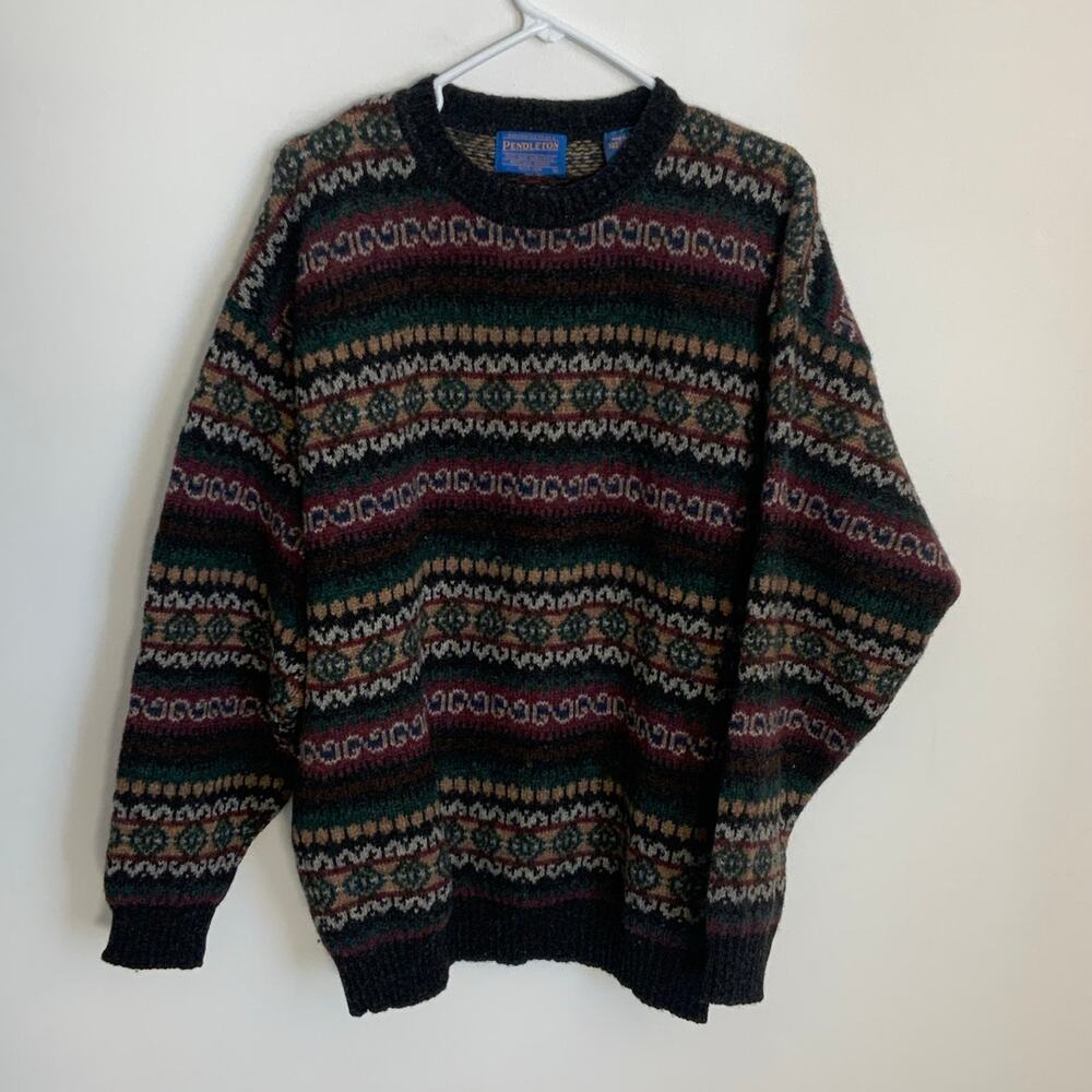 Pendleton Vintage‎ Fair Isle Virgin Wool Men's sweater size large